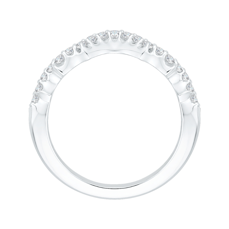 Round Diamond Wedding Band in 14K White Gold