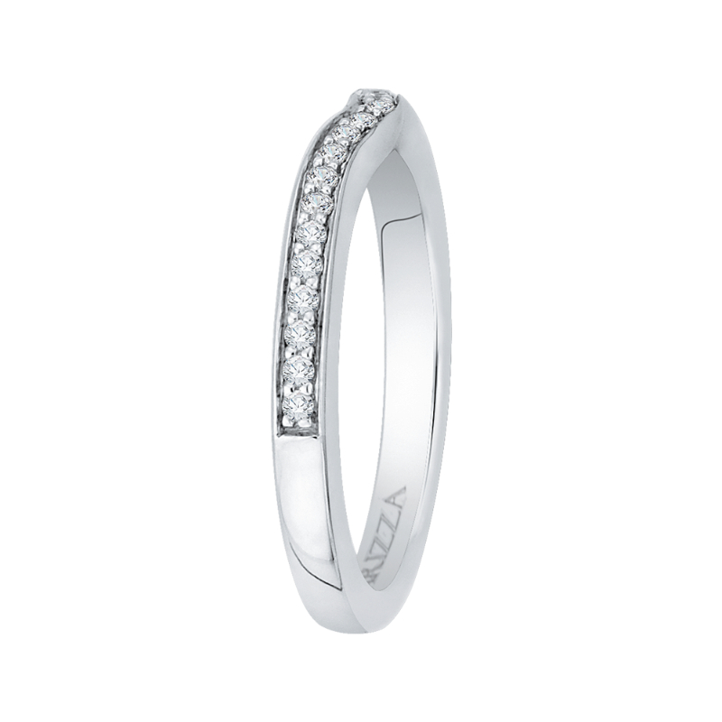 Half-Eternity Round Diamond Wedding Band in 14K White Gold