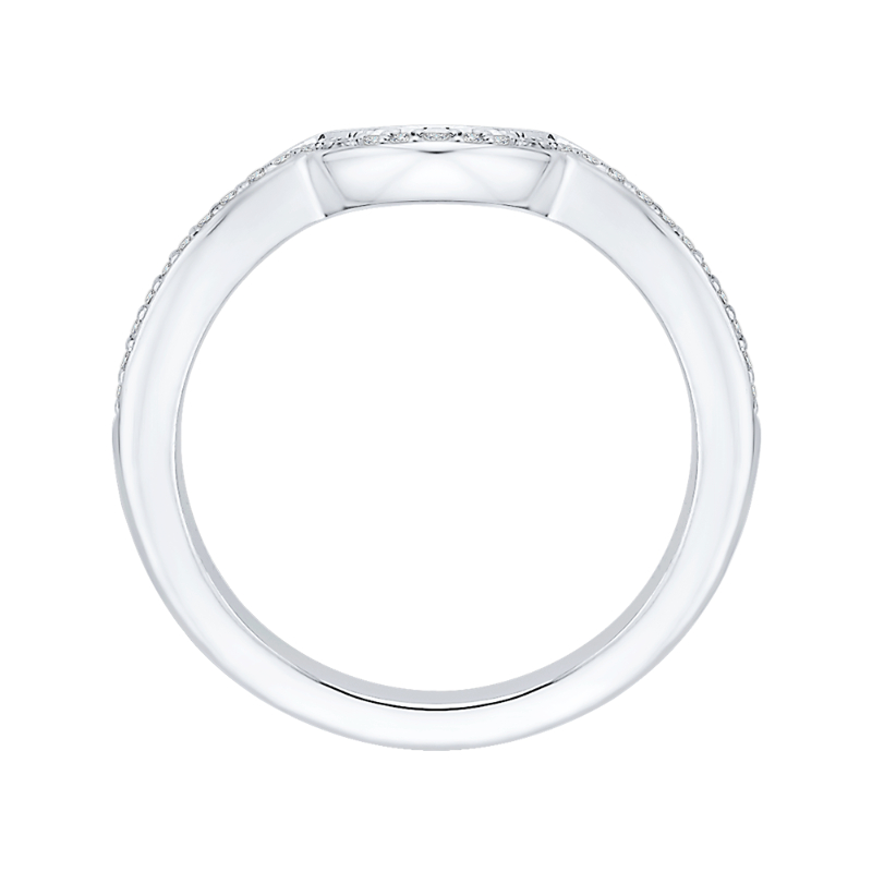 Round Diamond Wedding Band in 14K White Gold