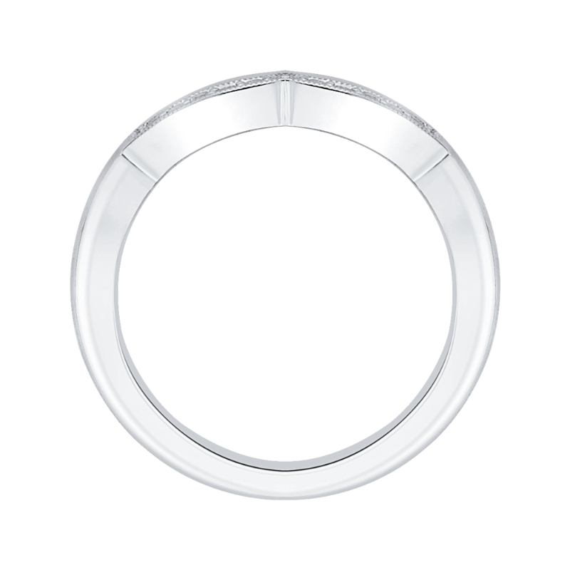 Round Diamond Wedding Band in 14K White Gold