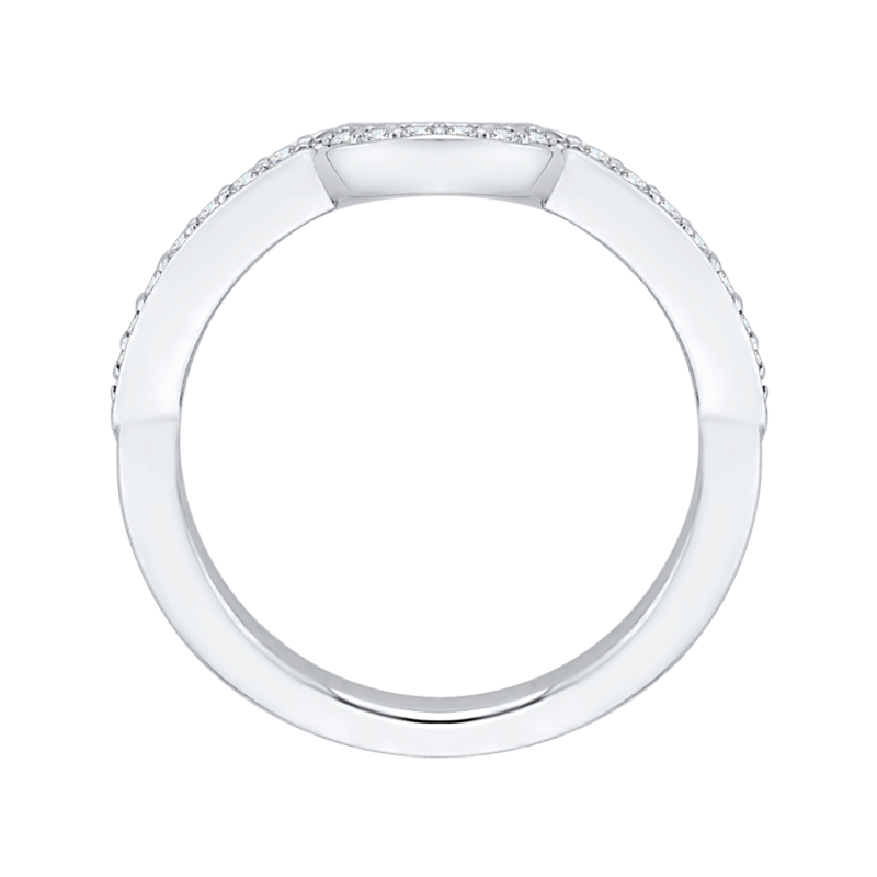 Round Diamond Wedding Band in 14K White Gold