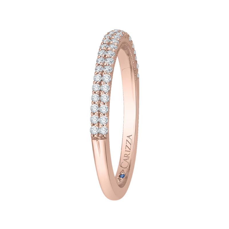 Round Diamond Wedding Band in 14K Rose Gold