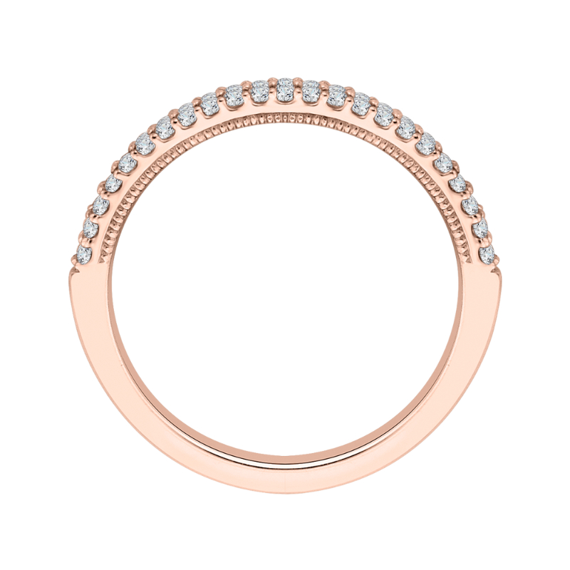 Round Diamond Wedding Band in 14K Rose Gold