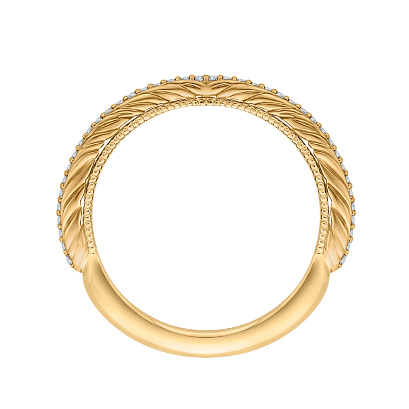 Round Diamond Wedding Band in 14K Yellow Gold