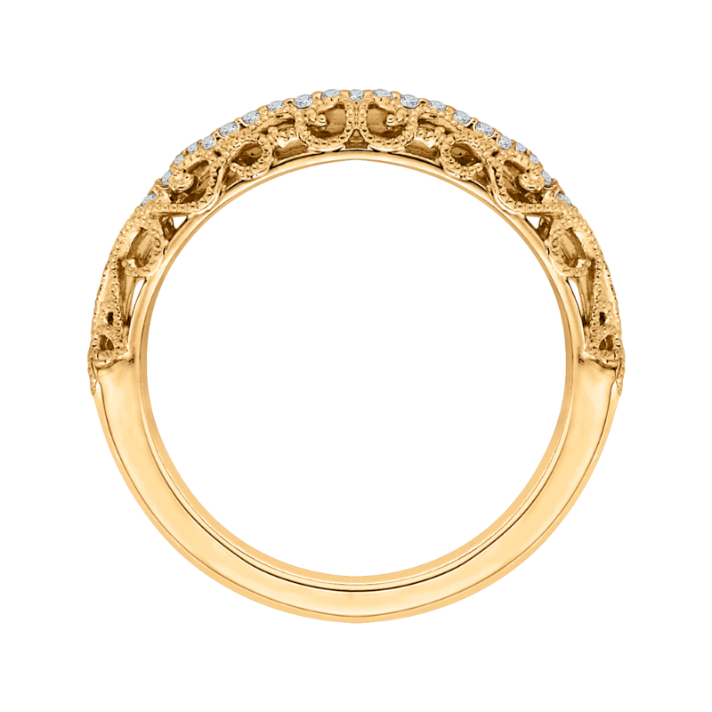 Round Diamond Wedding Band in 14K Yellow Gold