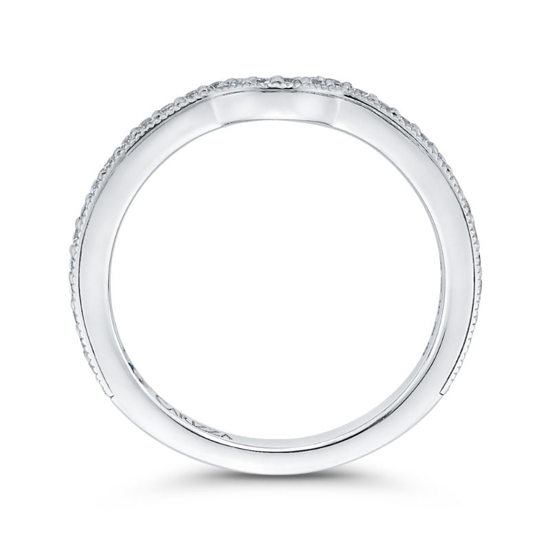 Round Diamond Wedding Band in 14K White Gold