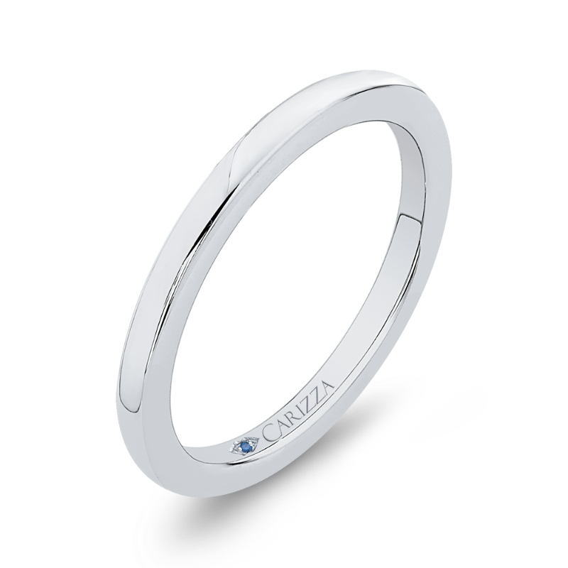 Plain Wedding Band in 14K White Gold