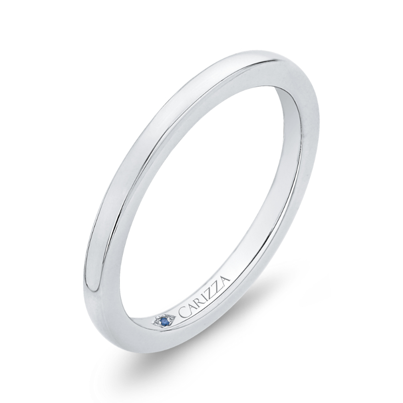 Plain Wedding Band in 14K White Gold