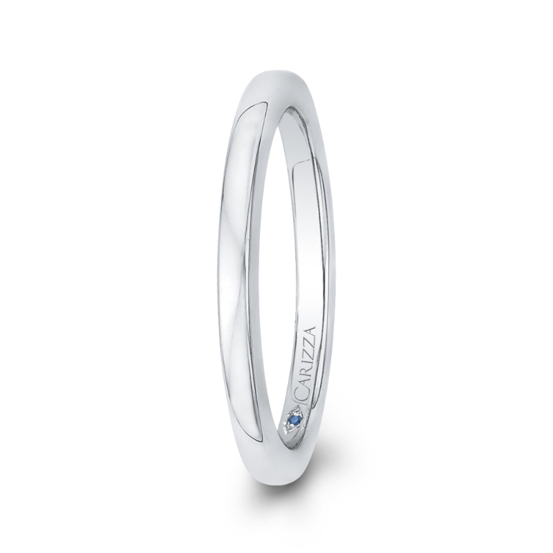 Plain Wedding Band in 14K White Gold