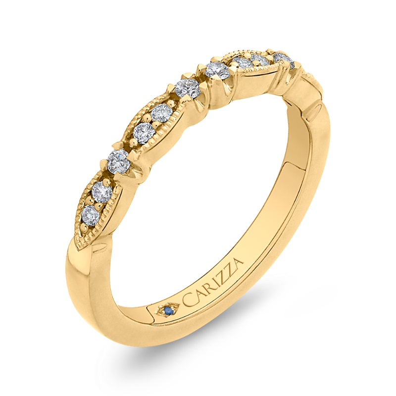 Round Diamond Wedding Band in 14K Yellow Gold