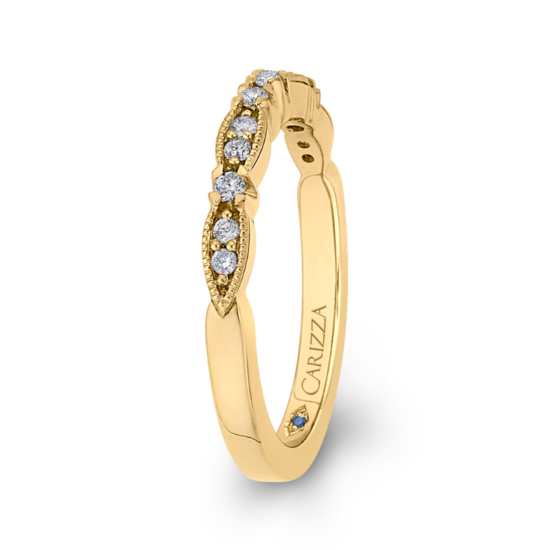 Round Diamond Wedding Band in 14K Yellow Gold