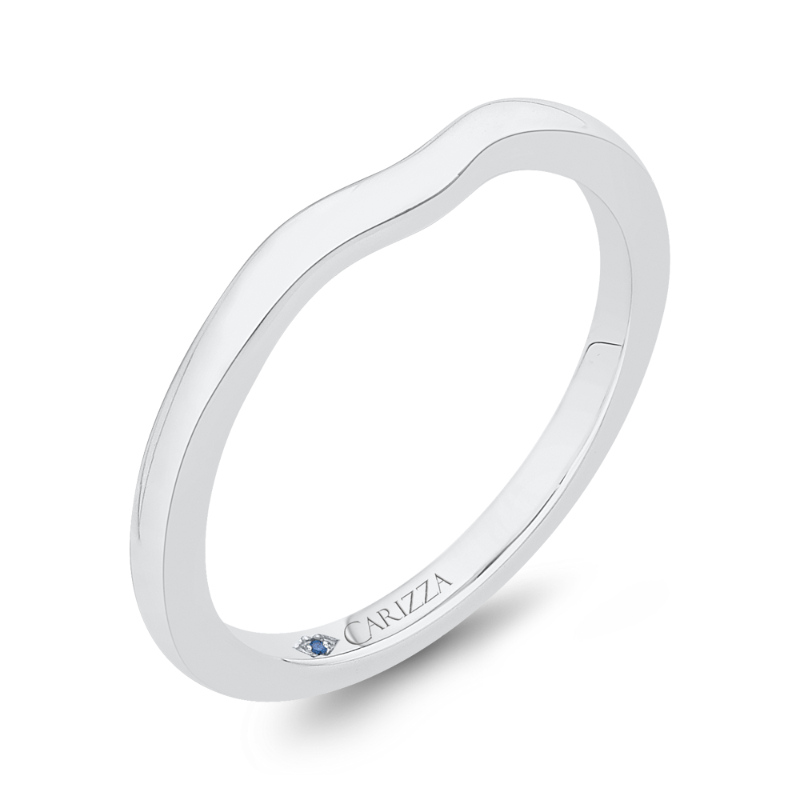 Plain Wedding Band in 14K White Gold