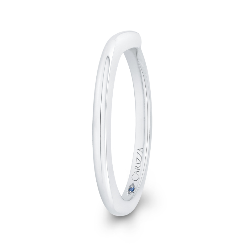 Plain Wedding Band in 14K White Gold