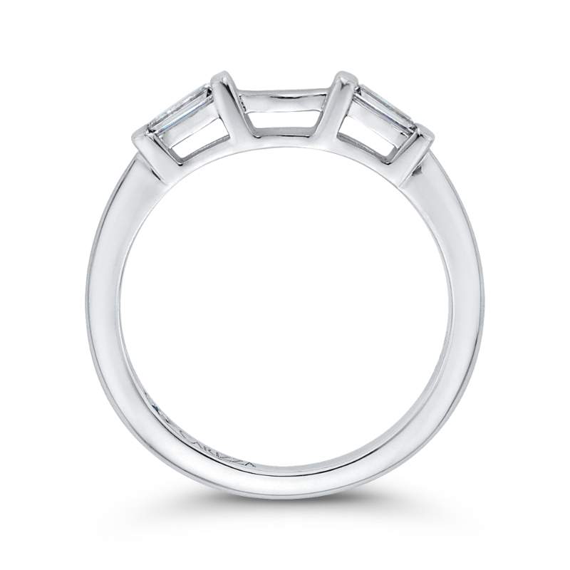 Baguette Cut Diamond Wedding Band in 14K White Gold