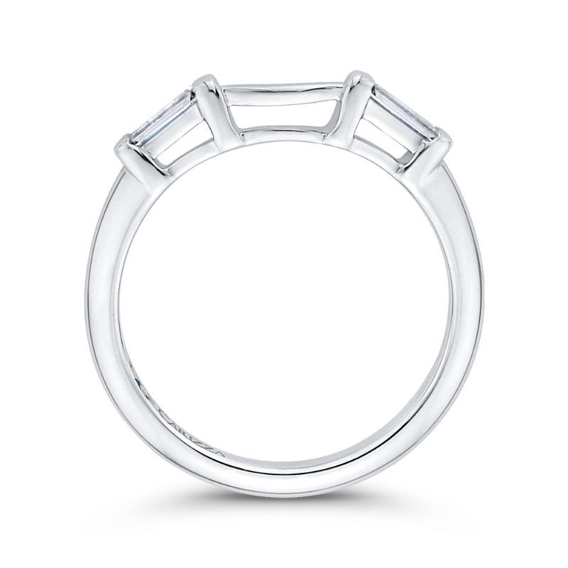 Baguette Cut Diamond Wedding Band in 14K White Gold
