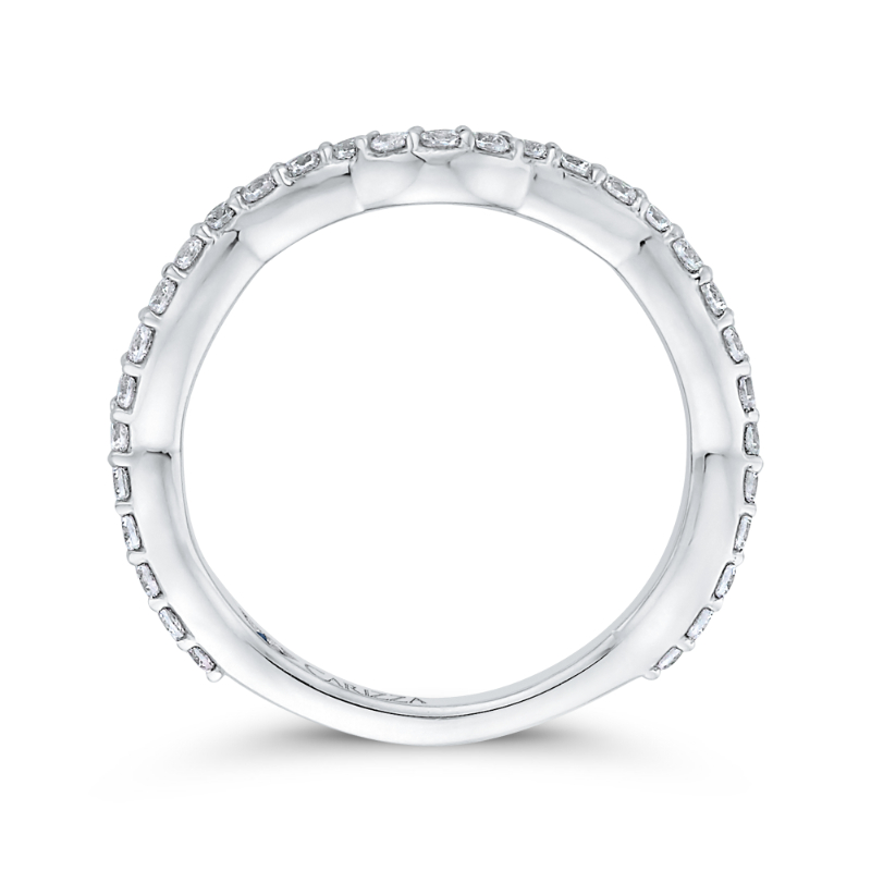 Round Diamond Wedding Band in 14K White Gold