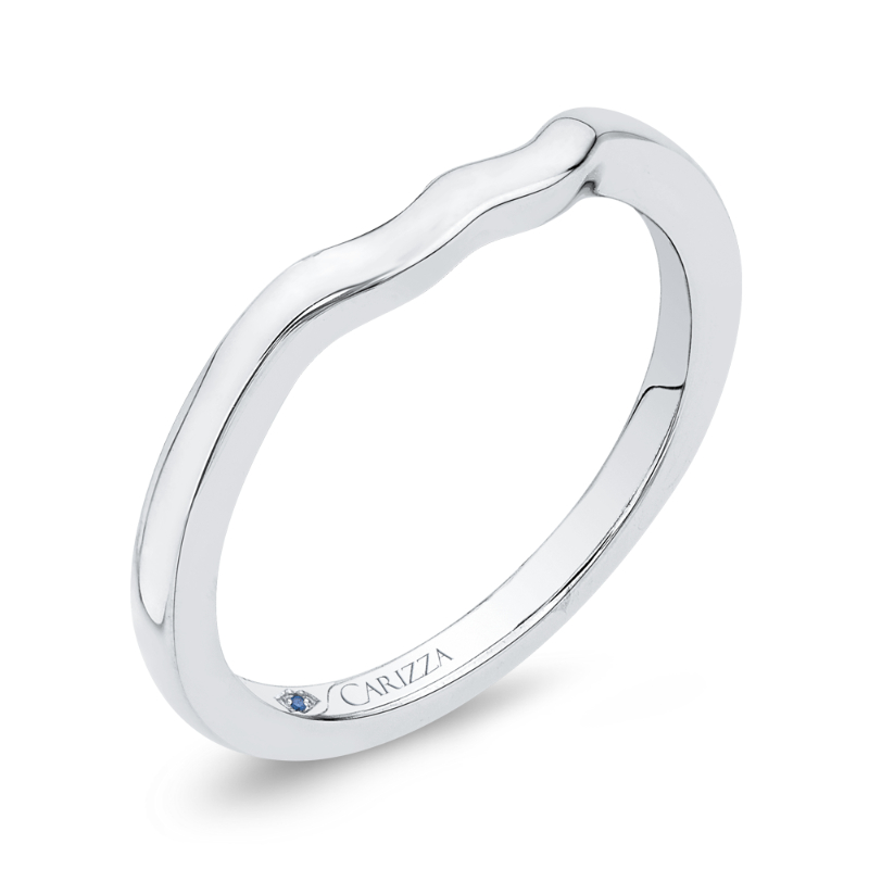 Plain Wedding Band in 14K White Gold