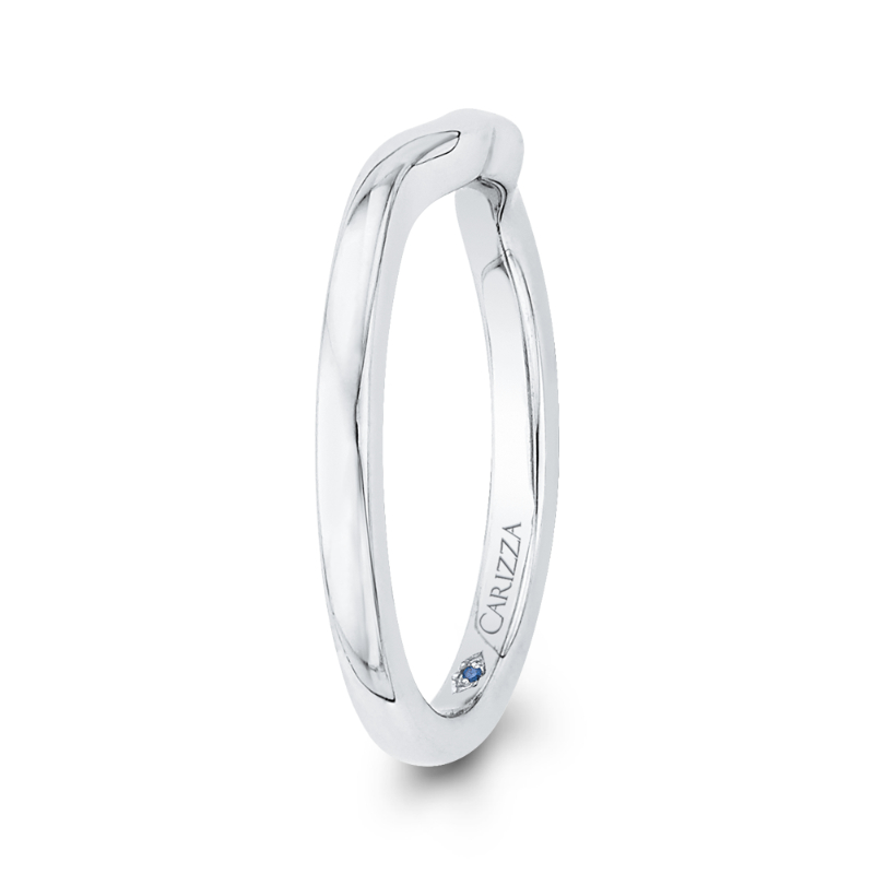 Plain Wedding Band in 14K White Gold