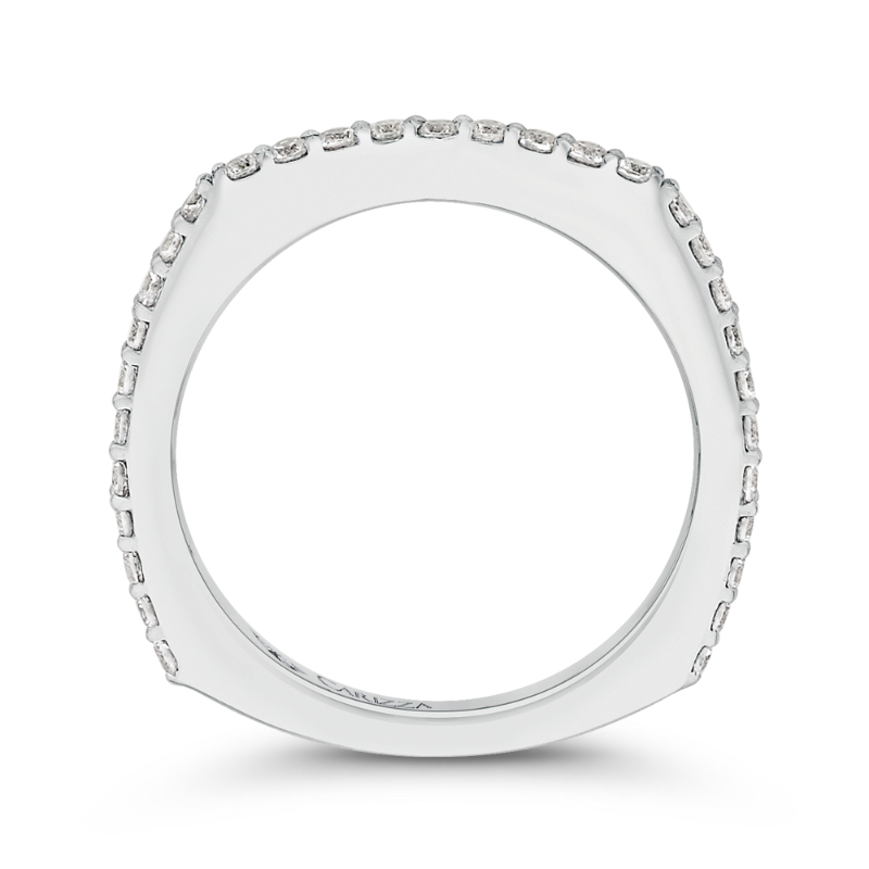 Round Diamond Wedding Band in 14K White Gold