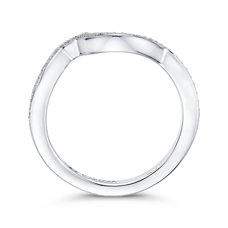 Round Diamond Wedding Band in 14K White Gold