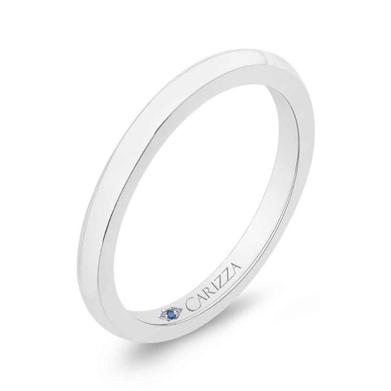 Plain Wedding Band in 14K White Gold