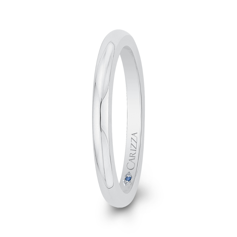 Plain Wedding Band in 14K White Gold