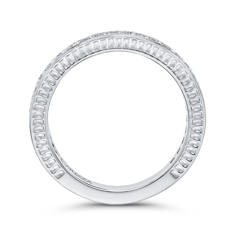 Round Diamond Wedding Band in 14K White Gold