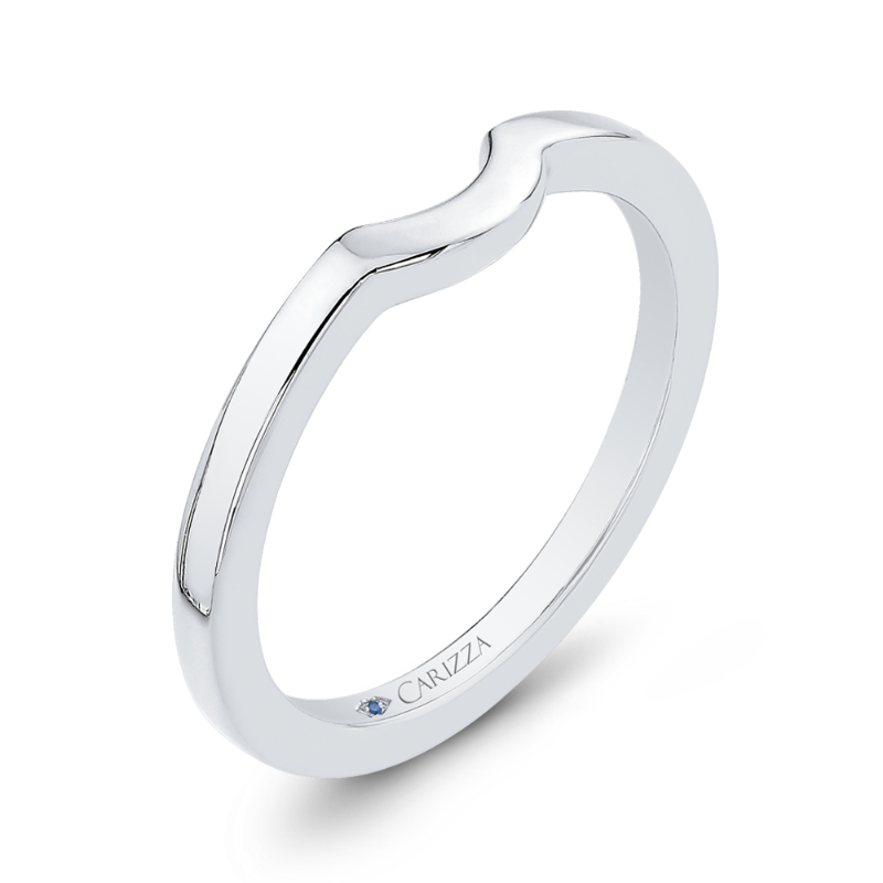 Plain Wedding Band in 14K White Gold