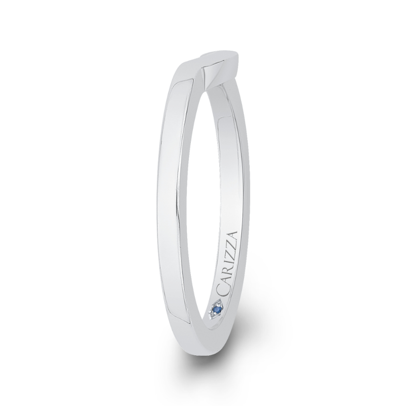 Plain Wedding Band in 14K White Gold