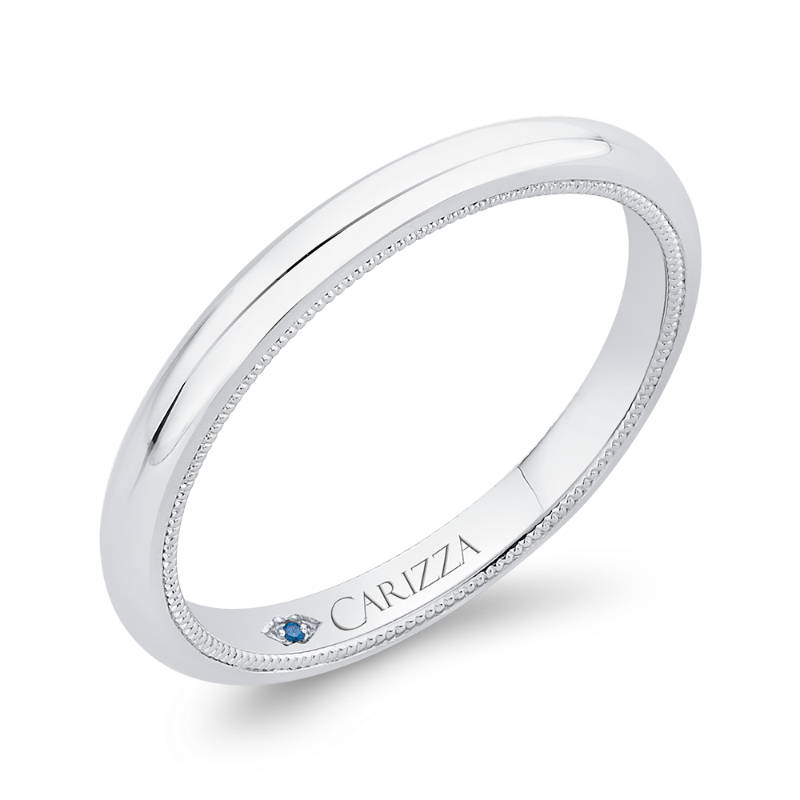 Plain Wedding Band in 14K White Gold