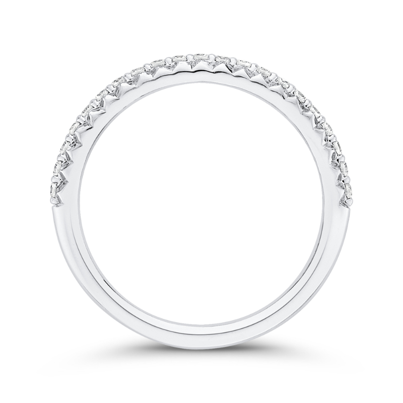 Diamond Half-Eternity Wedding Band in 14K White Gold