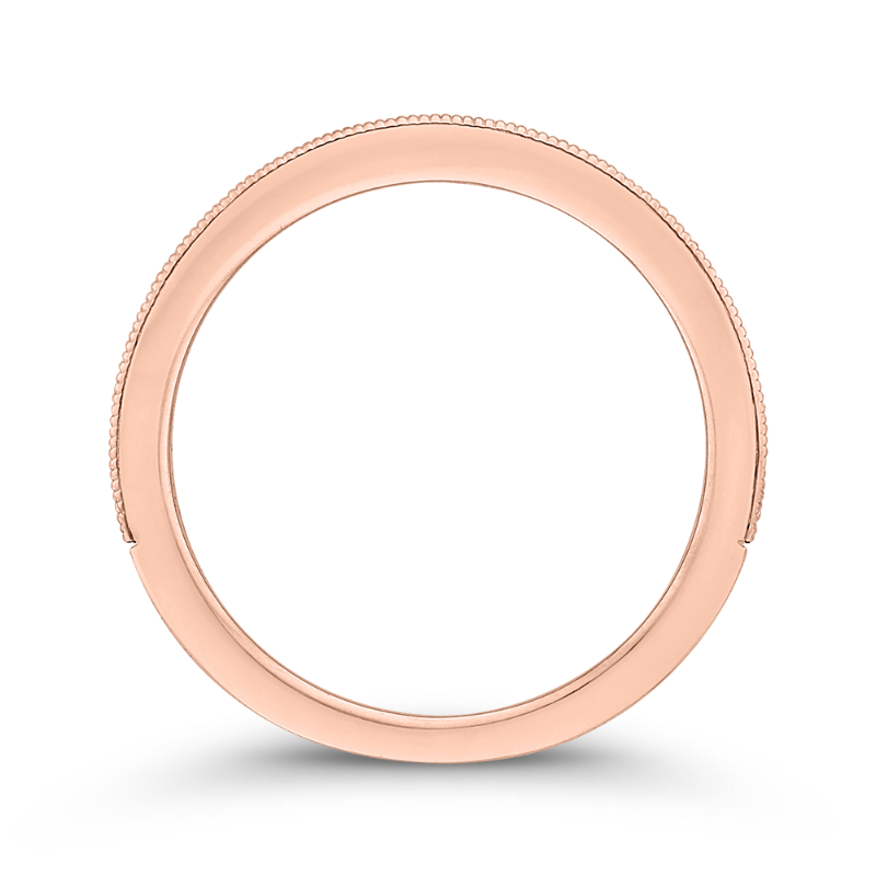 Round Diamond Wedding Band in 14K Rose Gold
