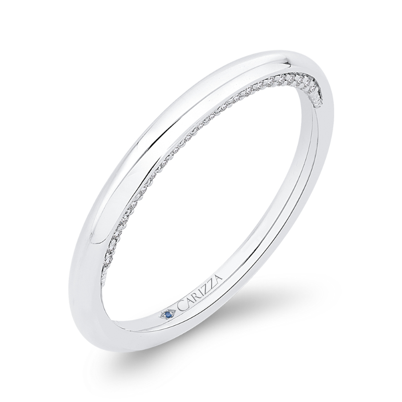 Plain Wedding Band in 14K White Gold