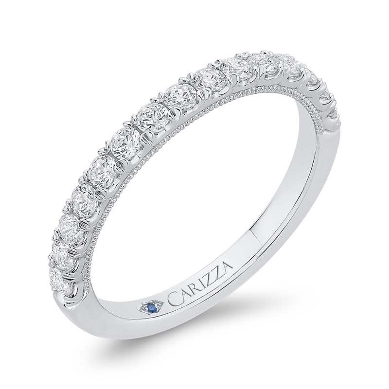 Diamond Half-Eternity Wedding Band in 14K White Gold