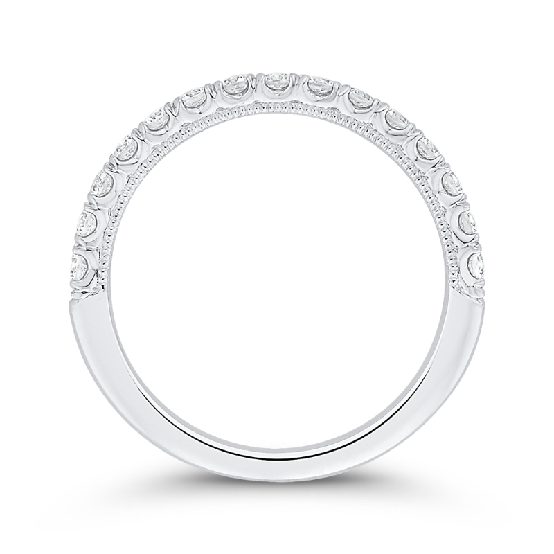 Diamond Half-Eternity Wedding Band in 14K White Gold