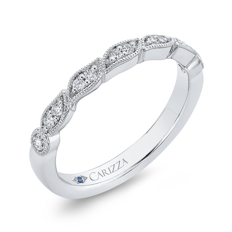 Half-Eternity Wedding Band In Round Diamond 14K White Gold in 14K White Gold