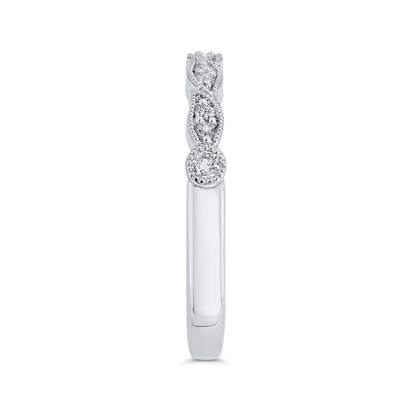 Half-Eternity Wedding Band In Round Diamond 14K White Gold in 14K White Gold