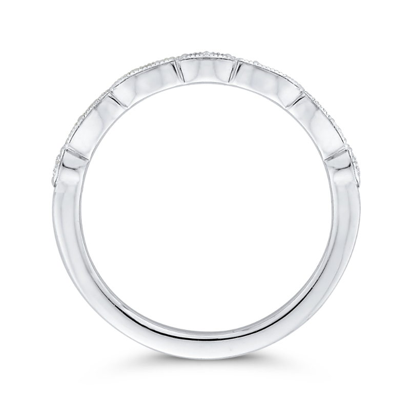 Half-Eternity Wedding Band In Round Diamond 14K White Gold in 14K White Gold