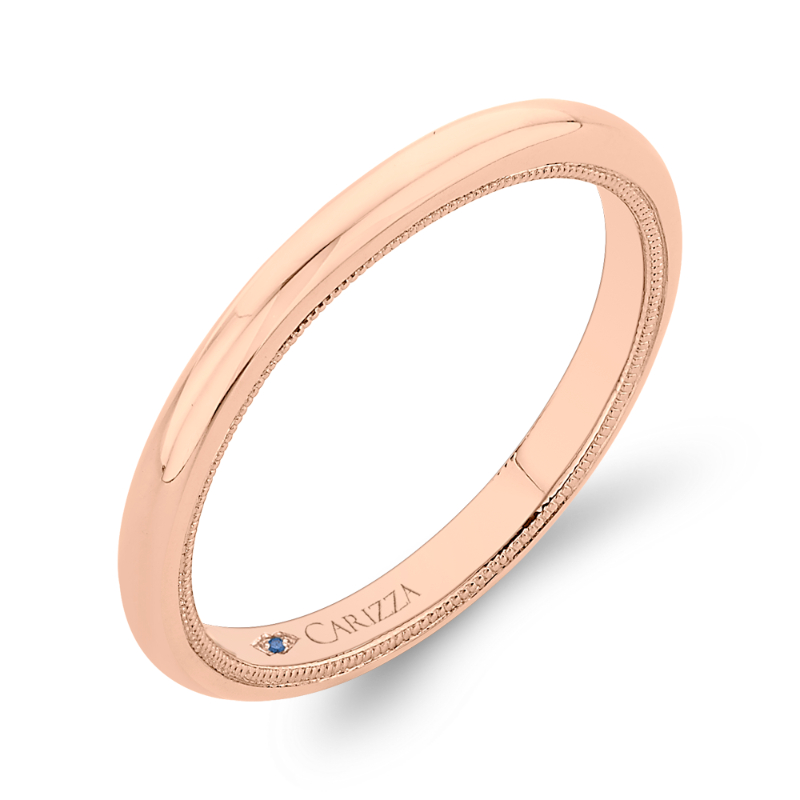 Plain Wedding Band in 14K Rose Gold