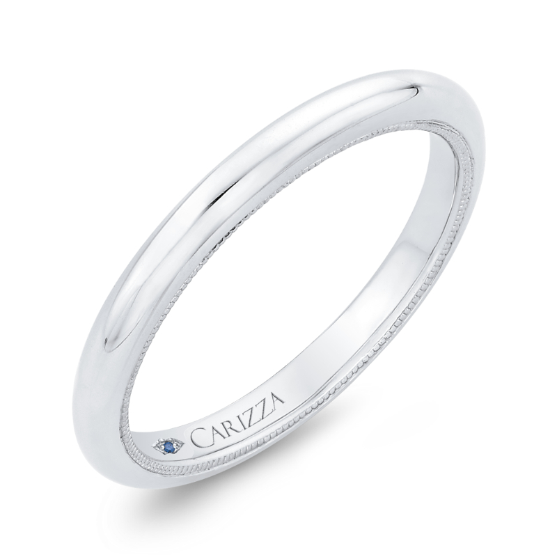 Plain Wedding Band in 14K White Gold
