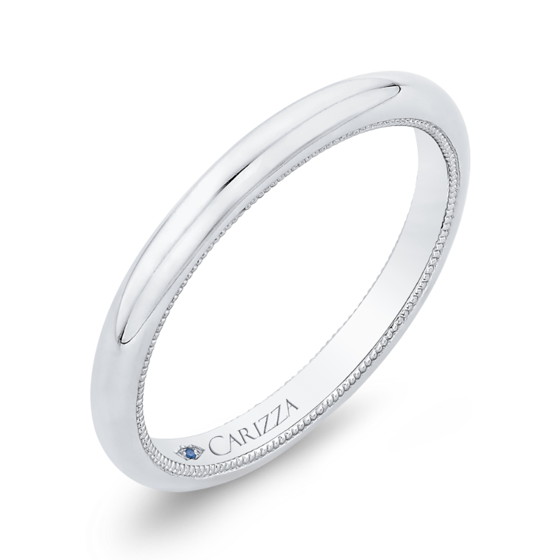 Plain Wedding Band in 14K White Gold