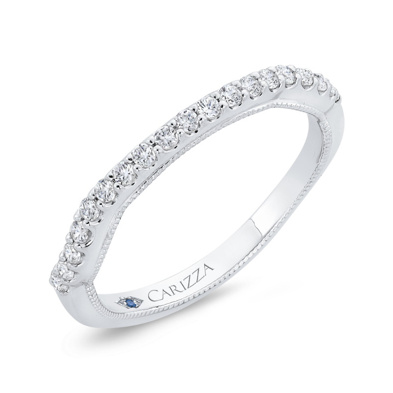 Diamond Half-Eternity Wedding Band in 14K White Gold