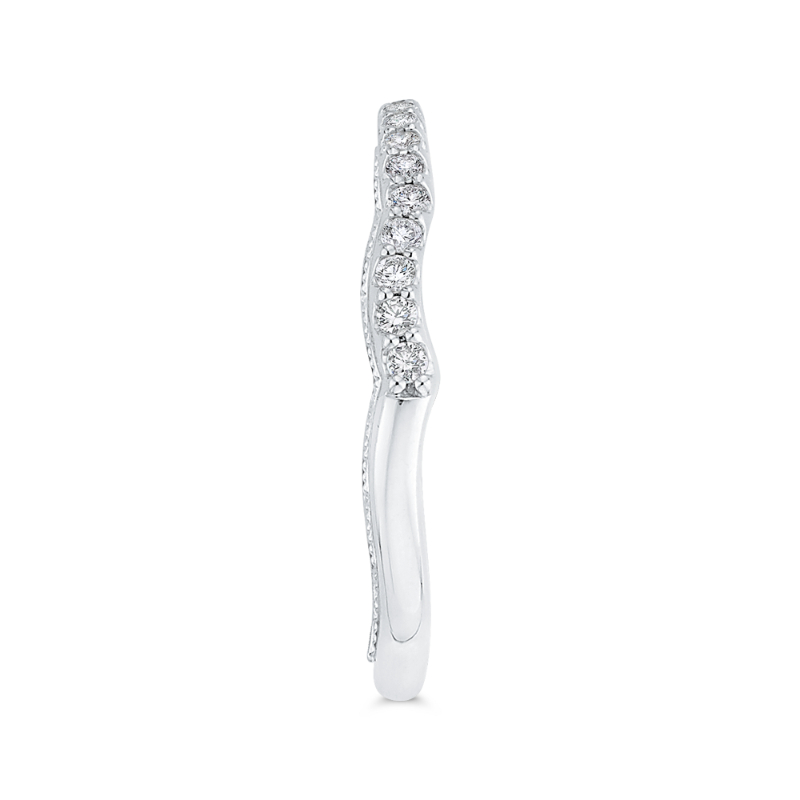 Diamond Half-Eternity Wedding Band in 14K White Gold