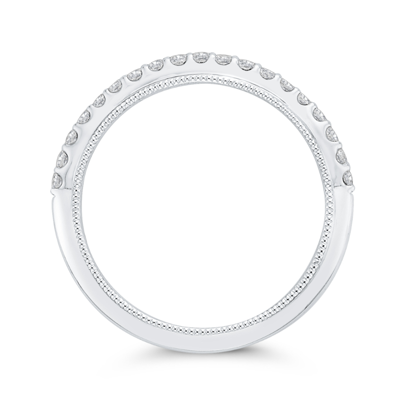 Diamond Half-Eternity Wedding Band in 14K White Gold