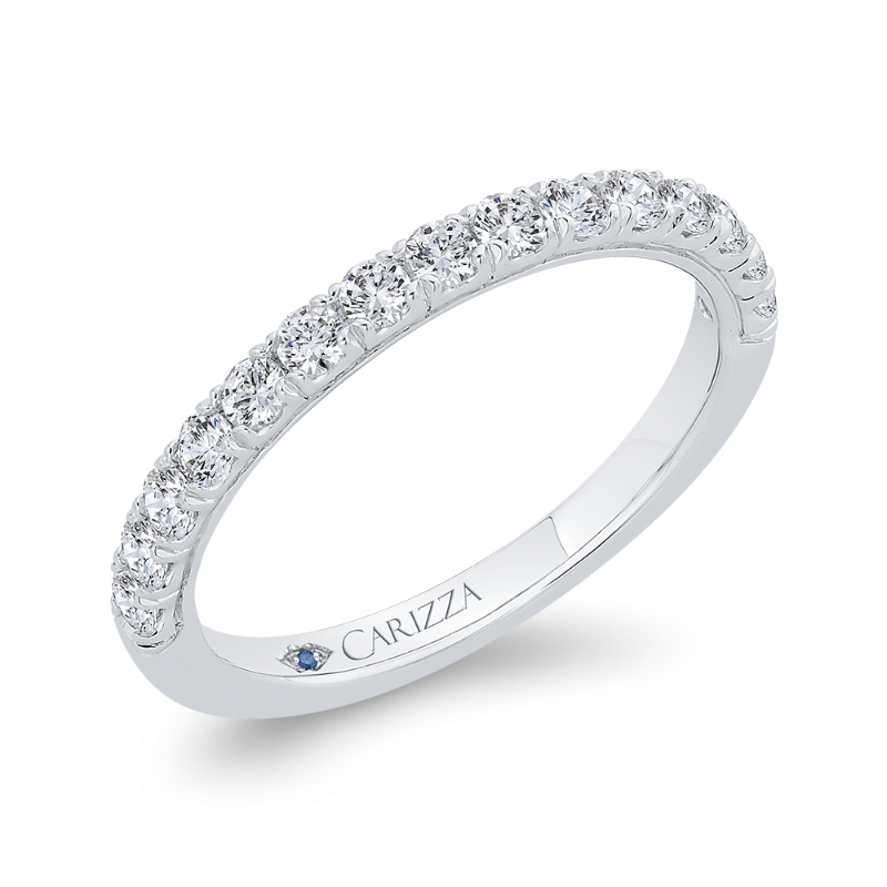 Diamond Wedding Band in 14K White Gold