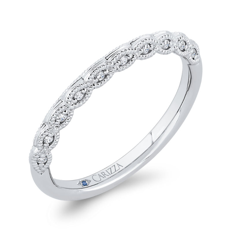 Diamond Wedding Band in 14K White Gold