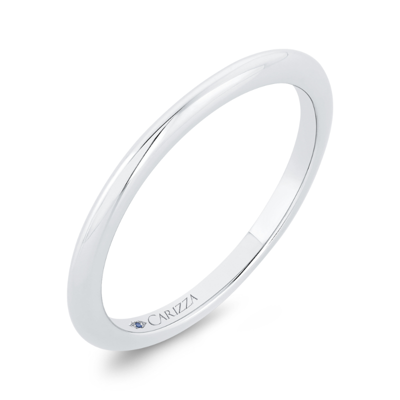 Plain Wedding Band in 14K White Gold