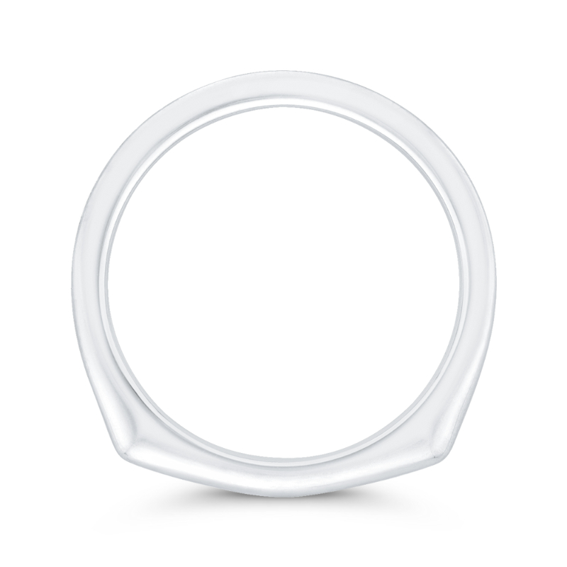 Euro Shank Round Diamond Wedding Band in 14K White Gold