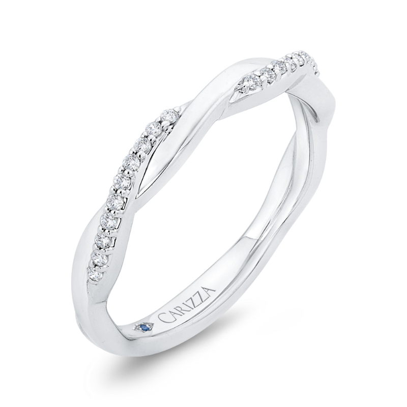 Diamond Wedding Band in 14K White Gold