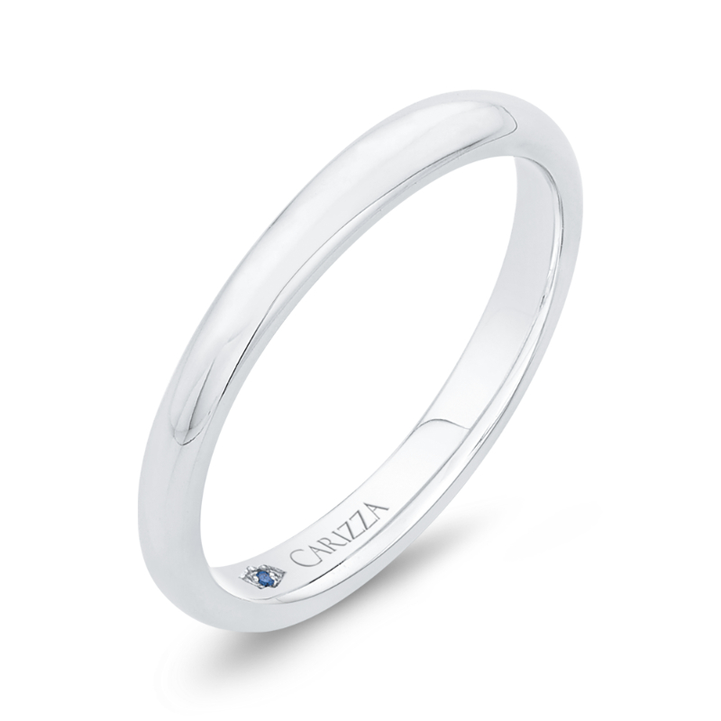 Plain Wedding Band in 14K White Gold